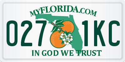 FL license plate 0271KC