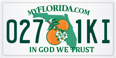 FL license plate 0271KI