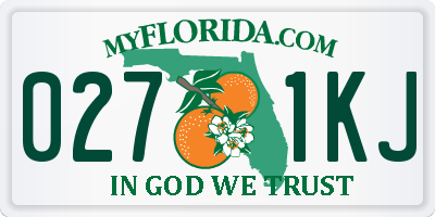 FL license plate 0271KJ