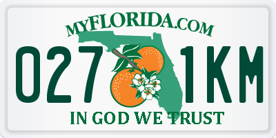 FL license plate 0271KM