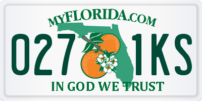 FL license plate 0271KS