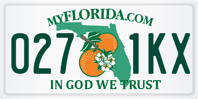 FL license plate 0271KX