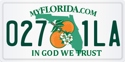 FL license plate 0271LA