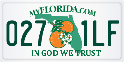 FL license plate 0271LF