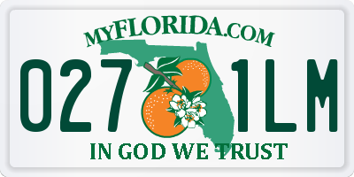FL license plate 0271LM