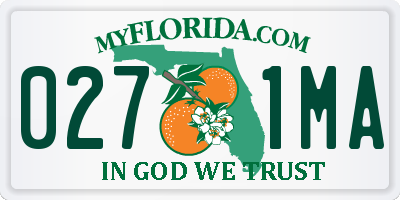 FL license plate 0271MA