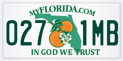 FL license plate 0271MB
