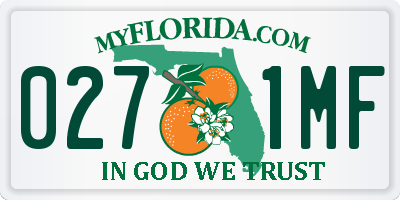 FL license plate 0271MF