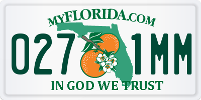 FL license plate 0271MM