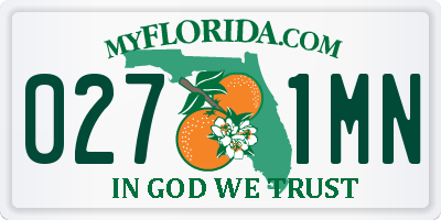 FL license plate 0271MN