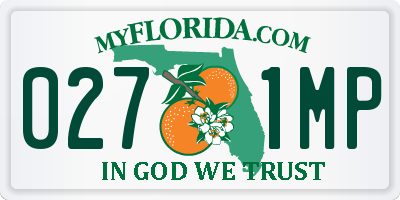 FL license plate 0271MP