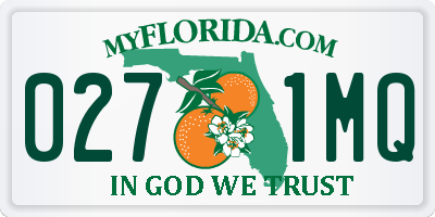 FL license plate 0271MQ