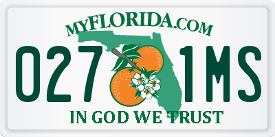 FL license plate 0271MS