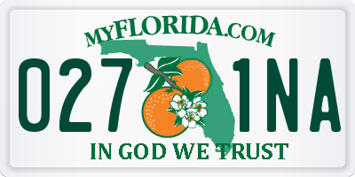 FL license plate 0271NA