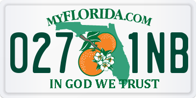 FL license plate 0271NB