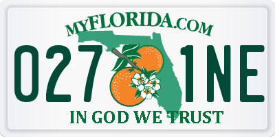 FL license plate 0271NE