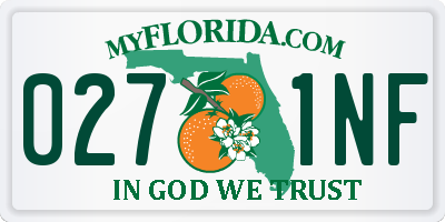 FL license plate 0271NF