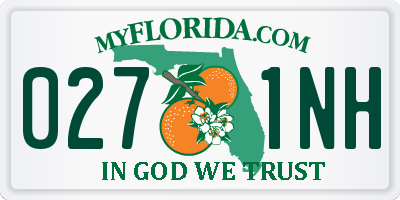 FL license plate 0271NH