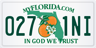 FL license plate 0271NI