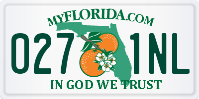 FL license plate 0271NL