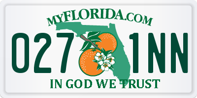 FL license plate 0271NN