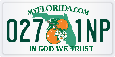 FL license plate 0271NP