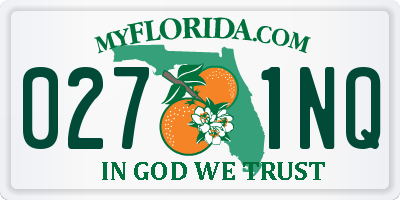 FL license plate 0271NQ