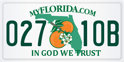 FL license plate 0271OB