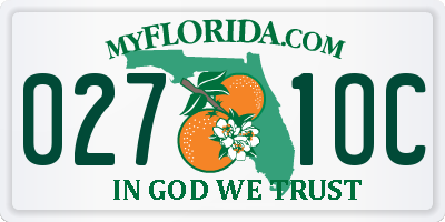 FL license plate 0271OC