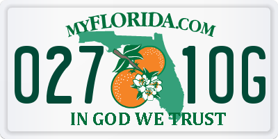FL license plate 0271OG
