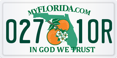 FL license plate 0271OR