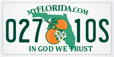 FL license plate 0271OS