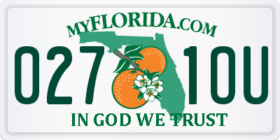 FL license plate 0271OU