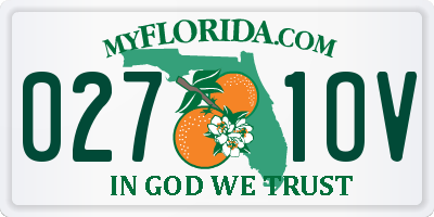 FL license plate 0271OV
