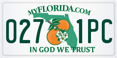 FL license plate 0271PC