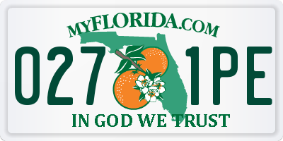 FL license plate 0271PE