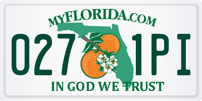 FL license plate 0271PI