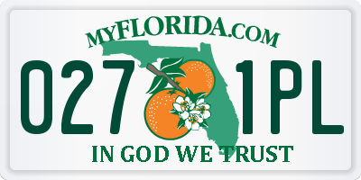 FL license plate 0271PL