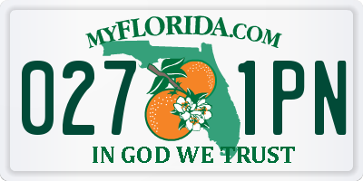 FL license plate 0271PN