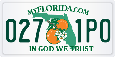 FL license plate 0271PO