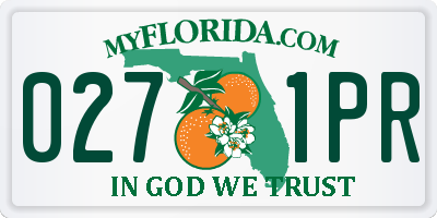 FL license plate 0271PR