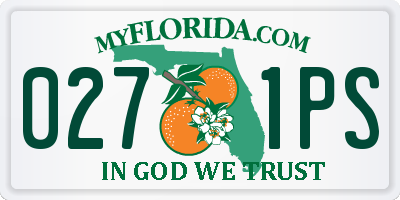 FL license plate 0271PS