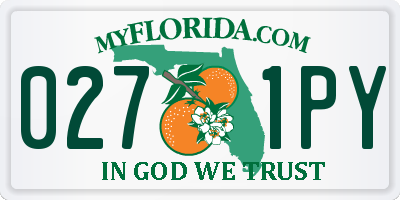 FL license plate 0271PY