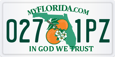 FL license plate 0271PZ