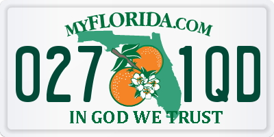 FL license plate 0271QD