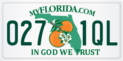 FL license plate 0271QL