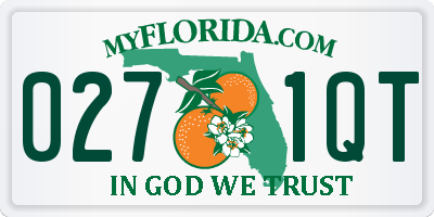 FL license plate 0271QT