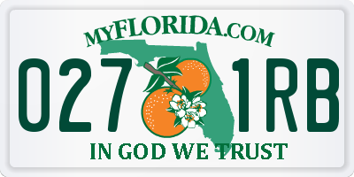 FL license plate 0271RB