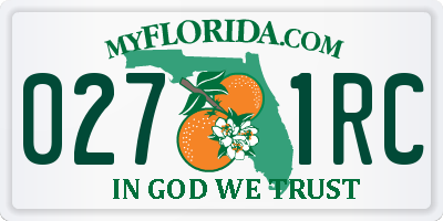 FL license plate 0271RC