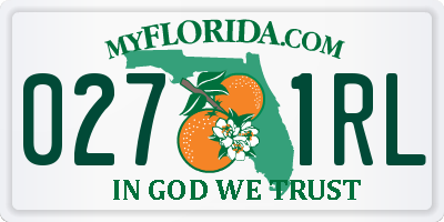 FL license plate 0271RL